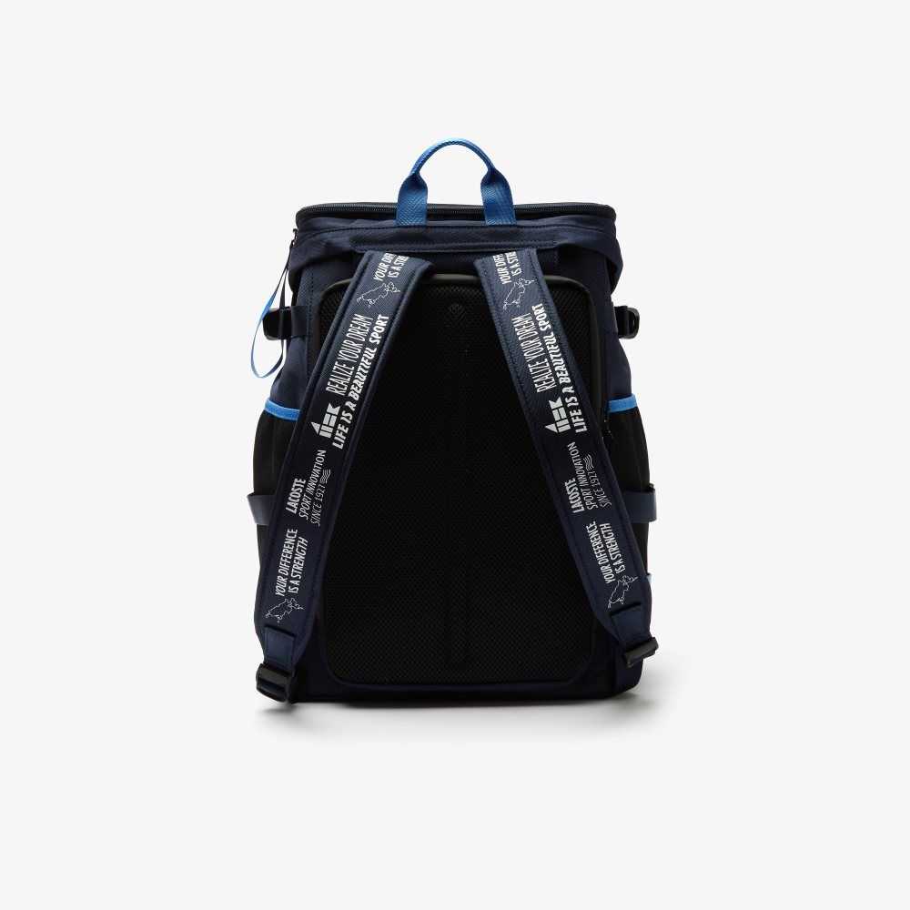 Lacoste Theo Curin Technical Kanvas Backpack Lacivert | UC1842695