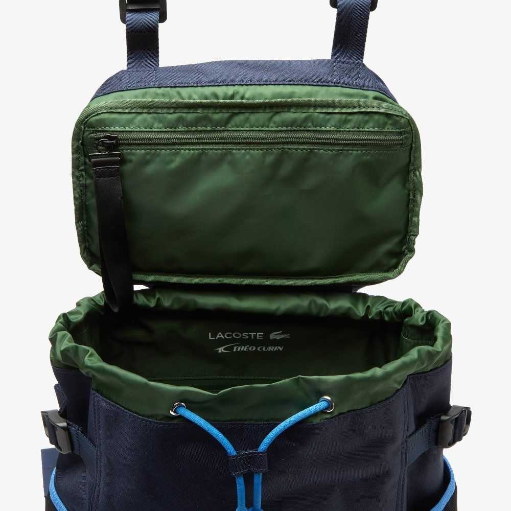 Lacoste Theo Curin Technical Kanvas Backpack Lacivert | UC1842695