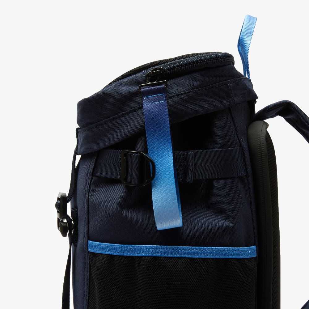 Lacoste Theo Curin Technical Kanvas Backpack Lacivert | UC1842695