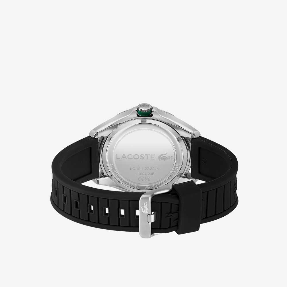 Lacoste Tiebreaker 3 Hands Black Silikon Siyah | DK9814637