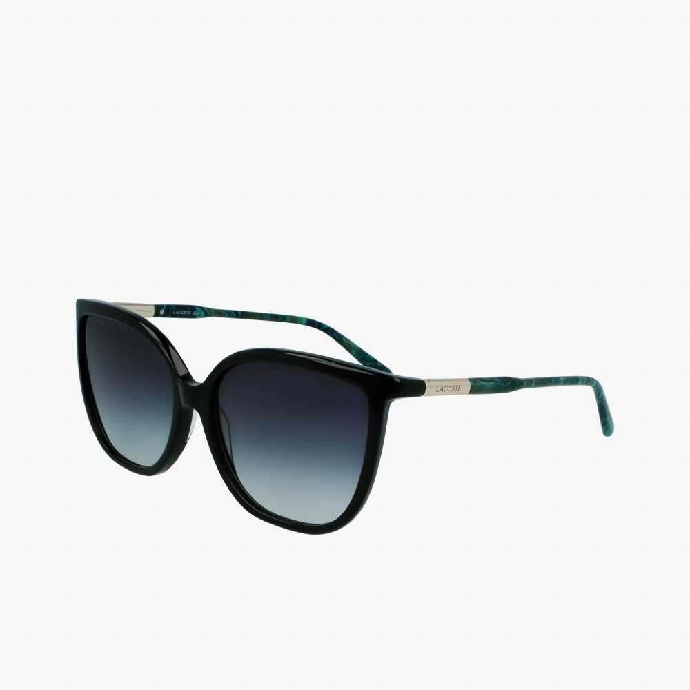 Lacoste Tubular Temple Butterfly Acetate Siyah | BG4972361