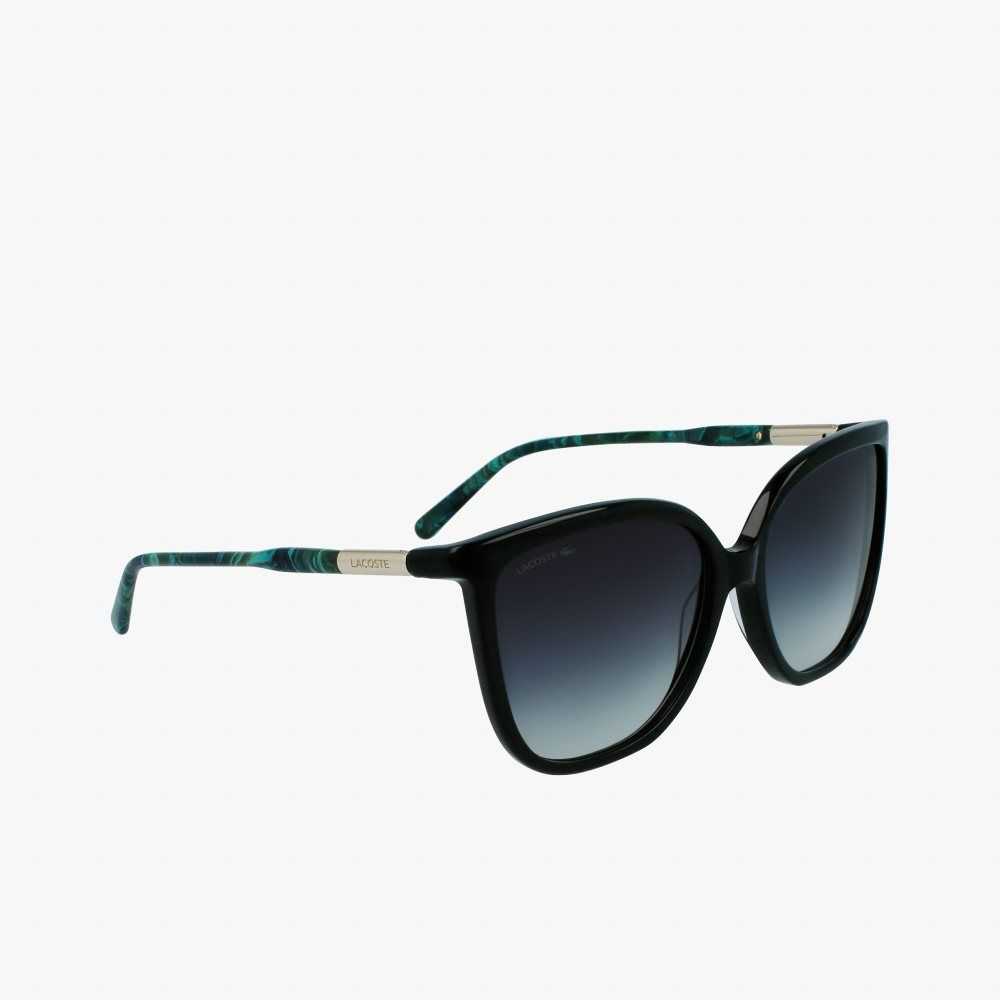 Lacoste Tubular Temple Butterfly Acetate Siyah | BG4972361