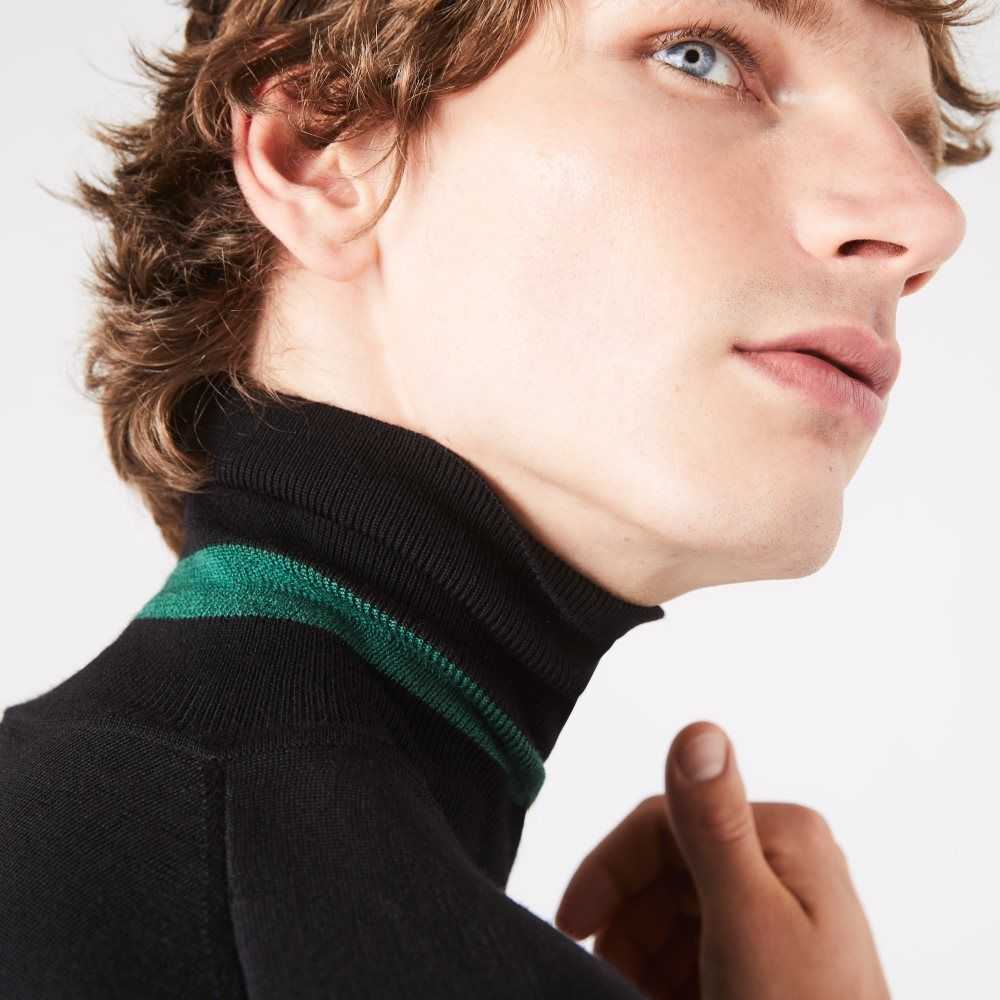 Lacoste Turtleneck Merino Yün Siyah | PW0354769