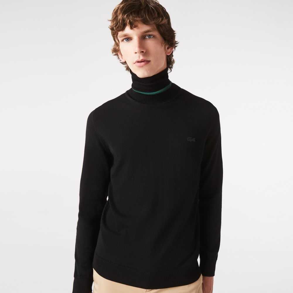 Lacoste Turtleneck Merino Yün Siyah | PW0354769