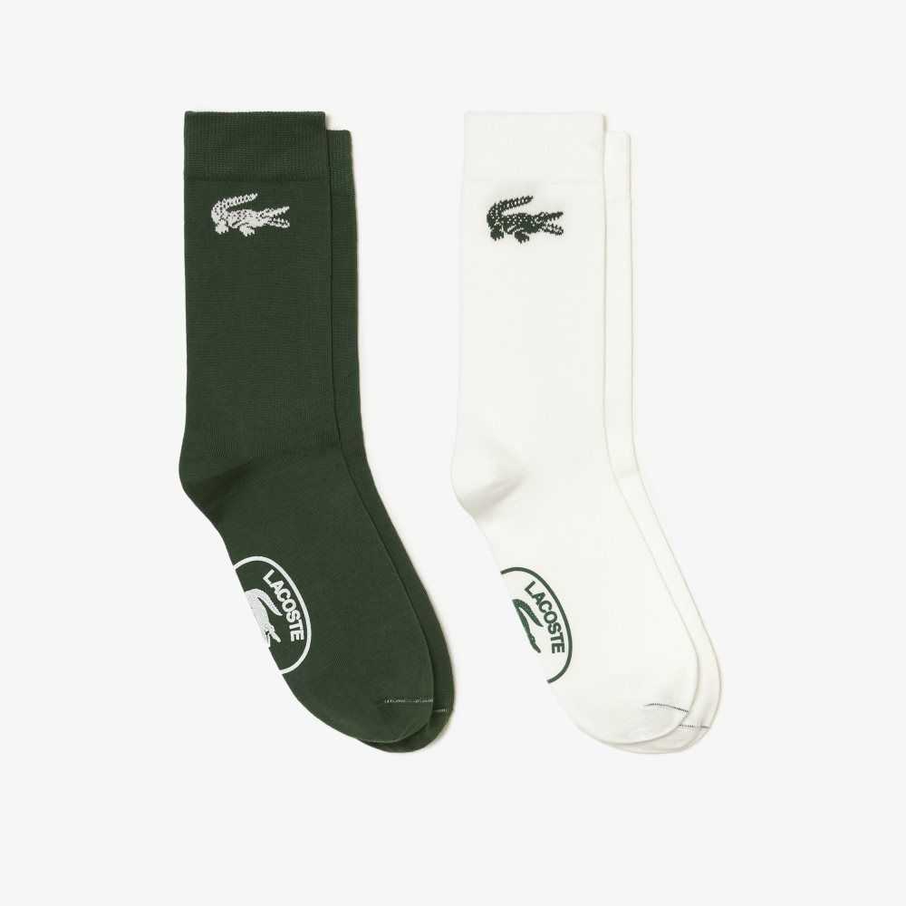 Lacoste Two-Pack French Made Organic Pamuklu Beyaz Yeşil | ES9834720