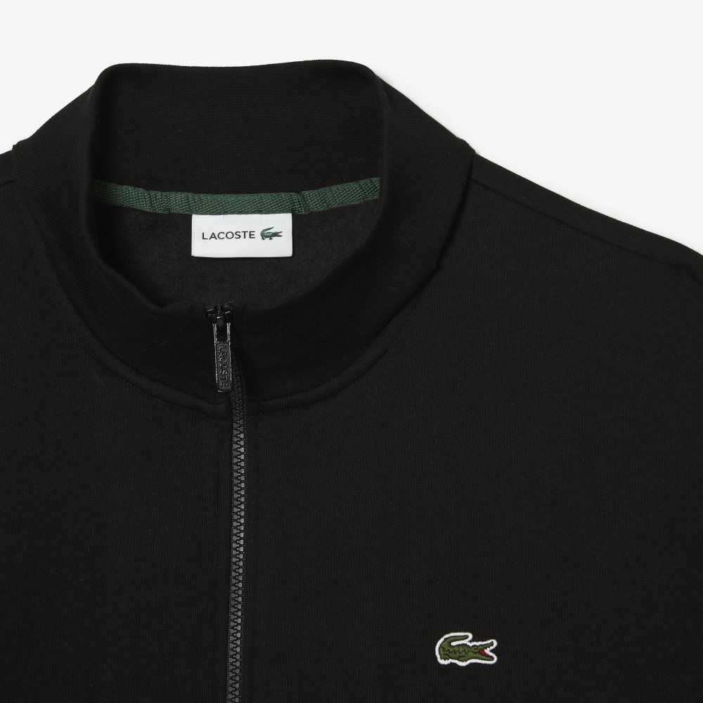 Lacoste Uzun Fit Organic Pamuklu Zip Siyah | BN8953104