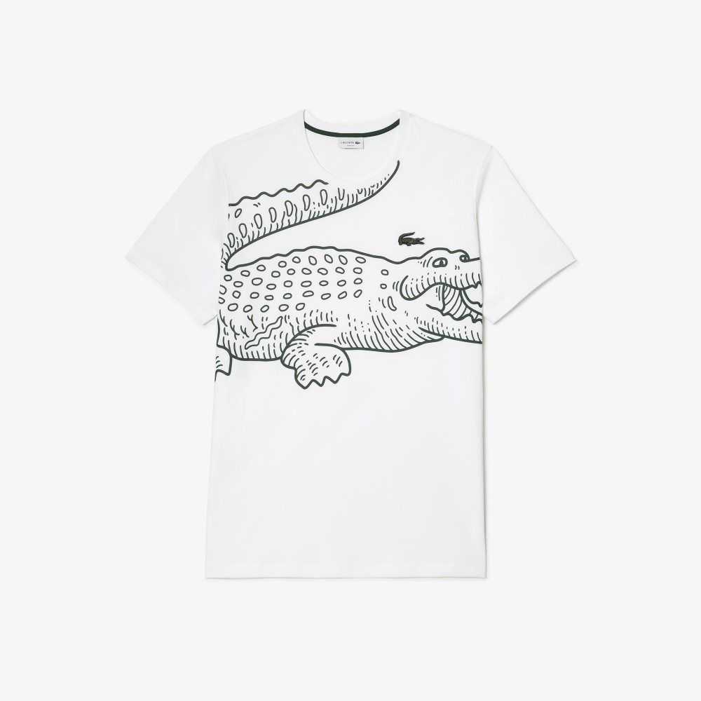 Lacoste Uzun Fit Pamuklu Beyaz | EY7651349