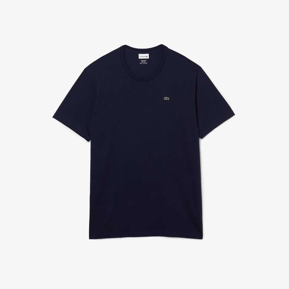 Lacoste Uzun Fit Pima Pamuklu Jersey Lacivert Mavi | VJ0295673