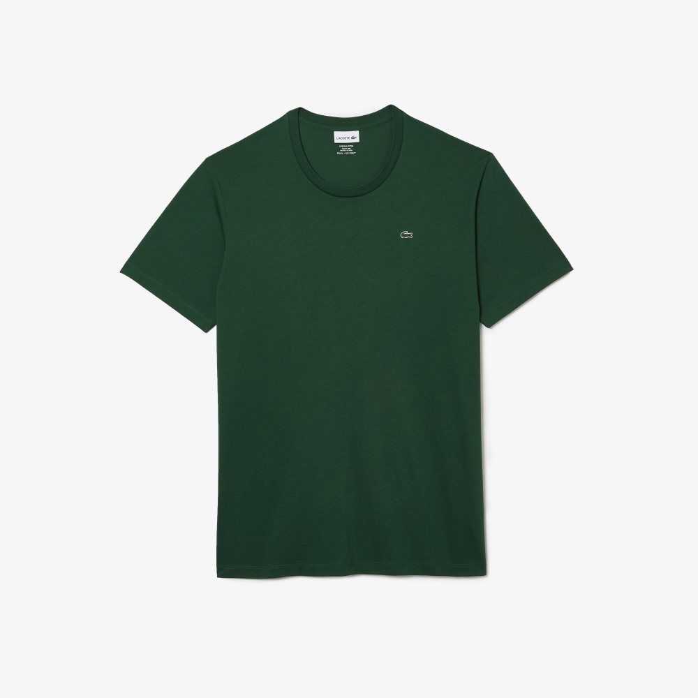 Lacoste Uzun Fit Pima Pamuklu Jersey Yeşil | KM9824360