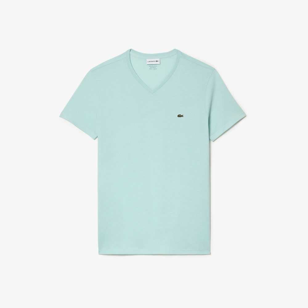 Lacoste V-Neck Pima Pamuklu Jersey Nane | ZP0429157