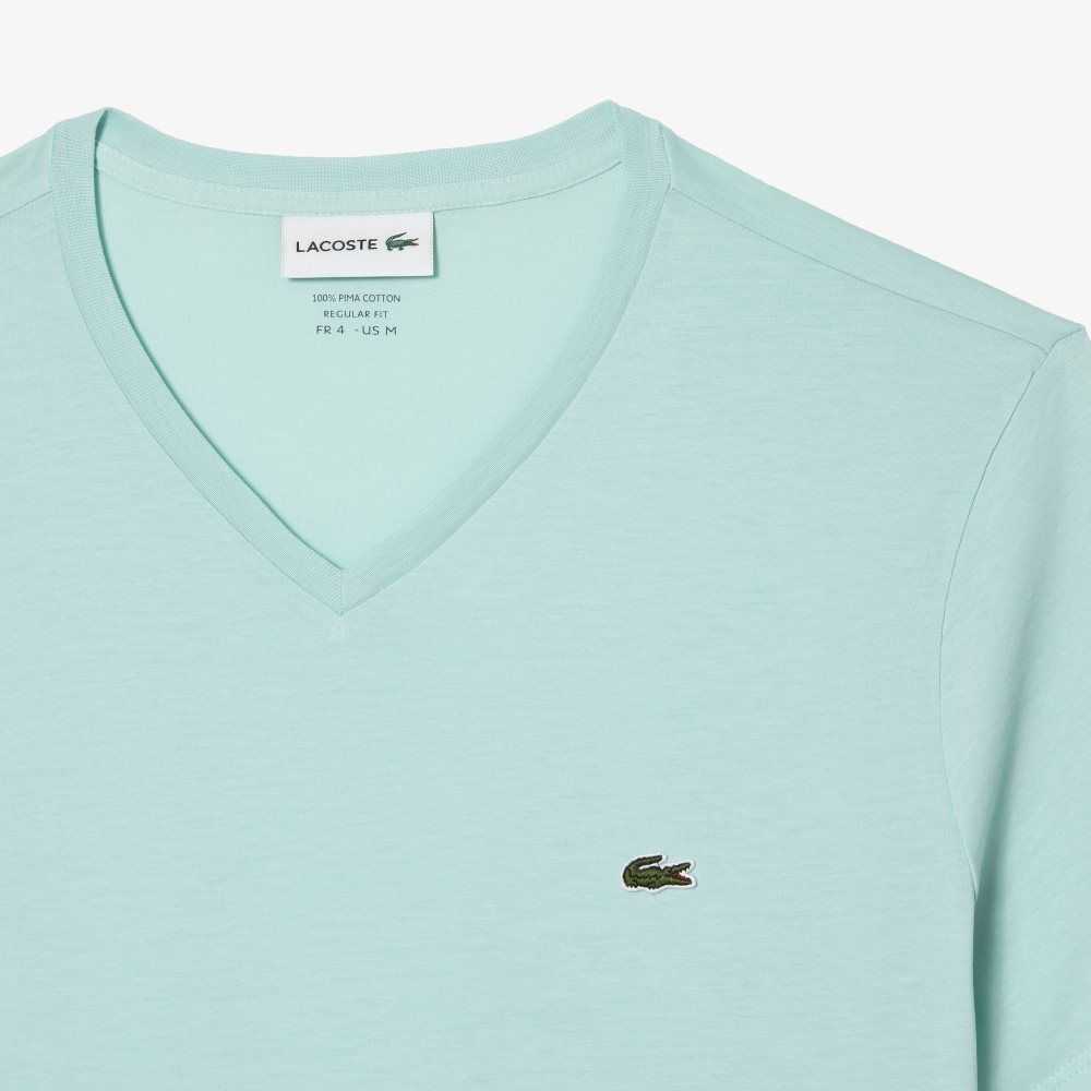 Lacoste V-Neck Pima Pamuklu Jersey Nane | ZP0429157