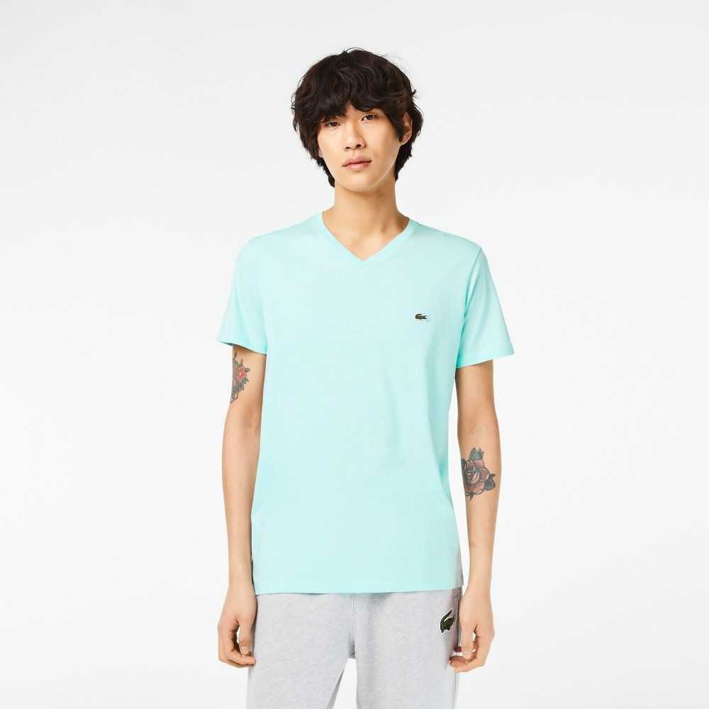 Lacoste V-Neck Pima Pamuklu Jersey Nane | ZP0429157